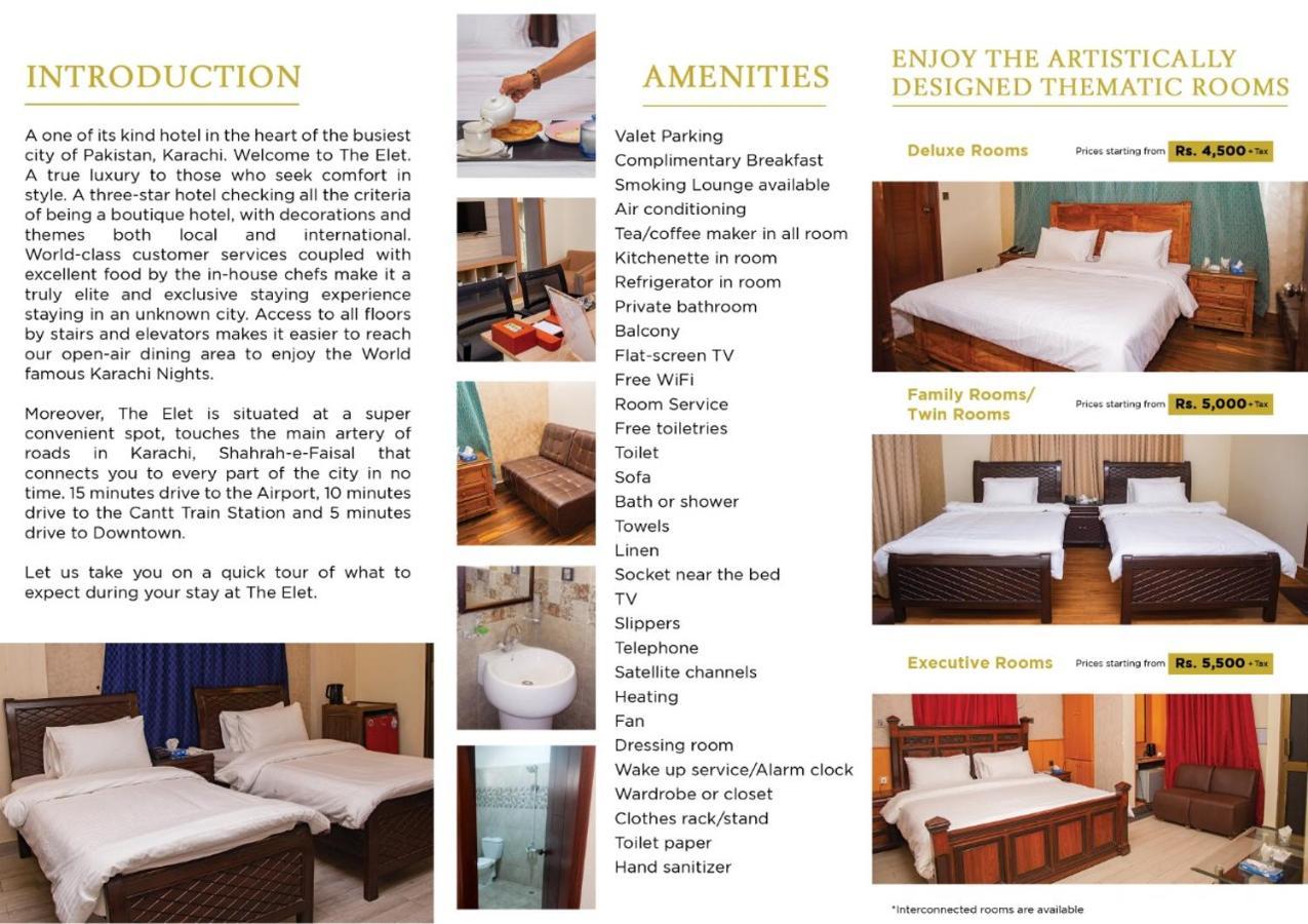 Elet Business Hotel Karachi Exterior foto